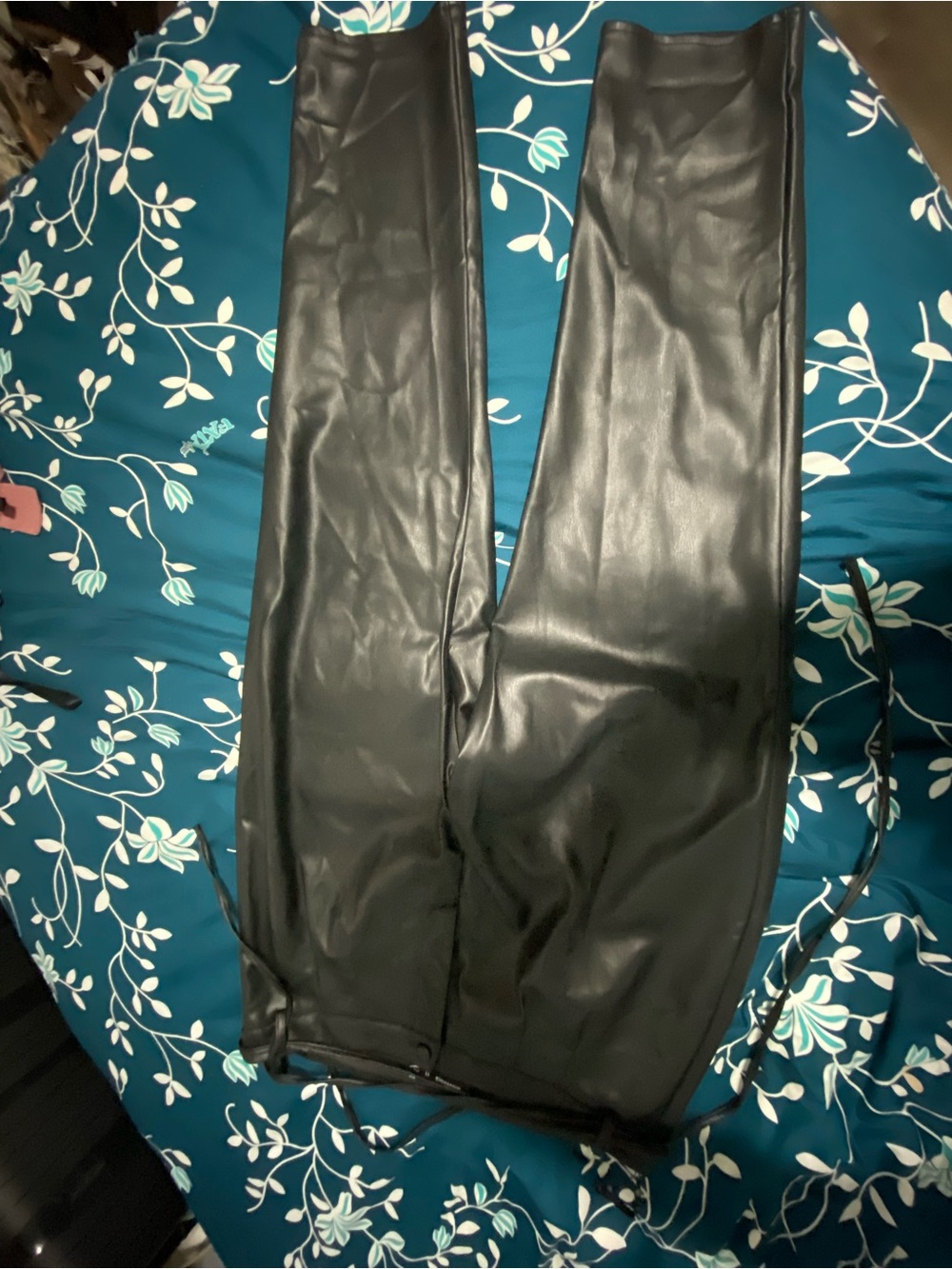 Missguided Black Faux Leather Trousers